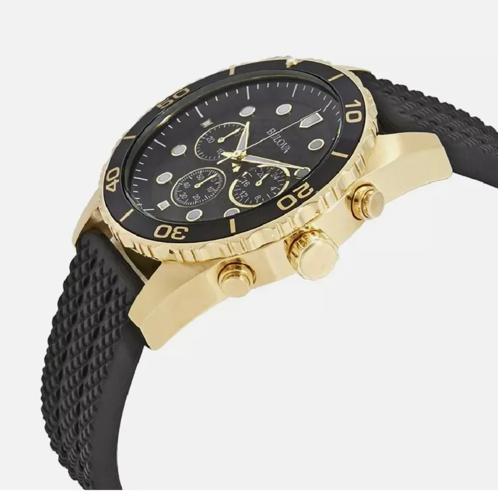 Men's NEW Bulova 44mm Black Chrono Watch